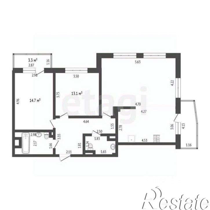 3-комн квартира улица Пермякова, 73,  д. 73