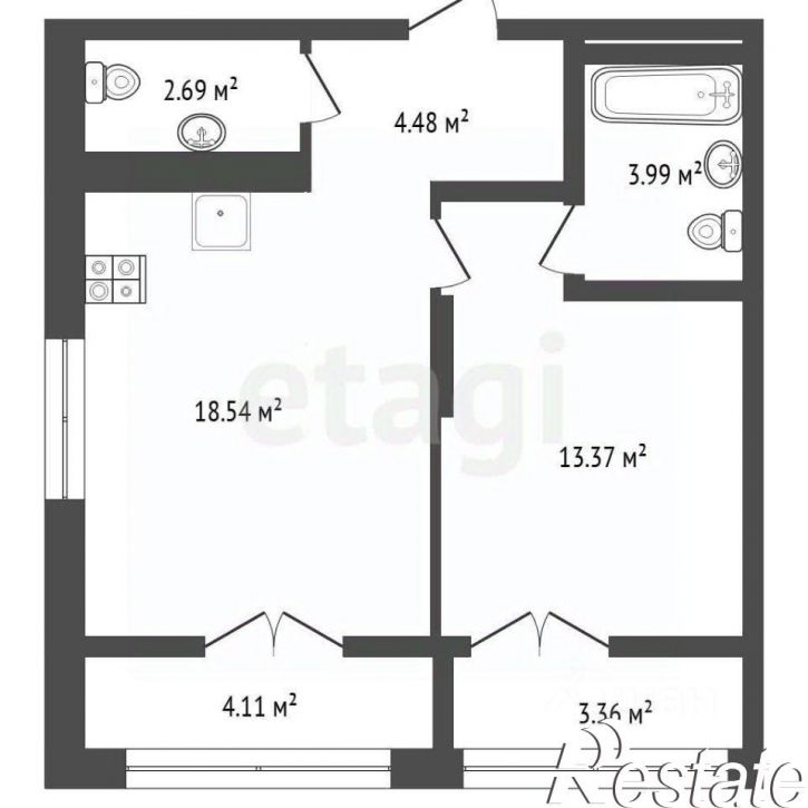 1-комн квартира улица Павла Никольского, 10 к1,  д. 10 к1