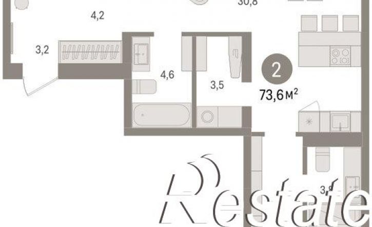 3-комн квартира в новом доме Мысовская улица, 26 к3,  д. 26 к3