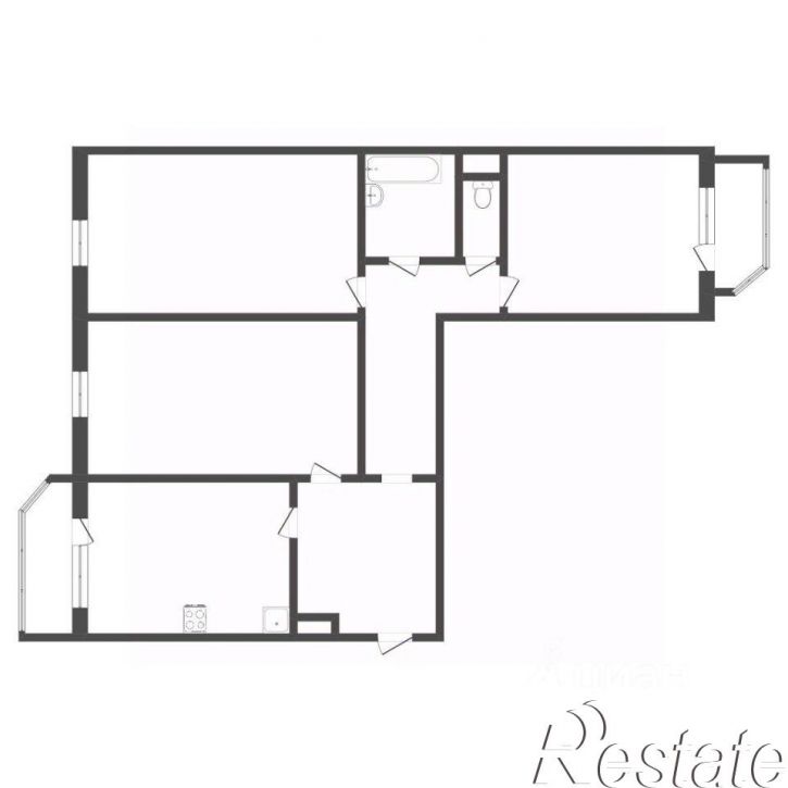 3-комн квартира улица Николая Семёнова, 27,  д. 27