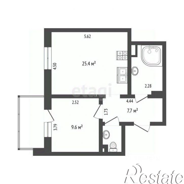 1-комн квартира Самарская улица, 20,  д. 20