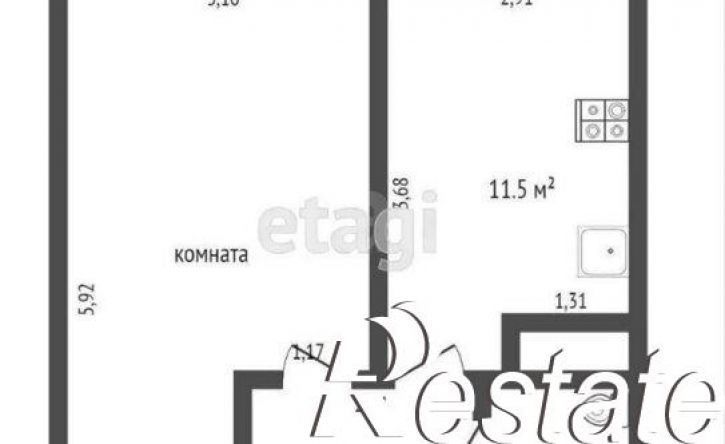 1-комн квартира улица Беляева, 33 к1,  д. 33 к1