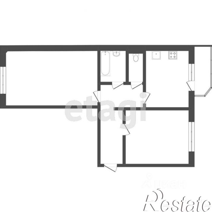 2-комн квартира улица Пермякова, 68,  д. 68