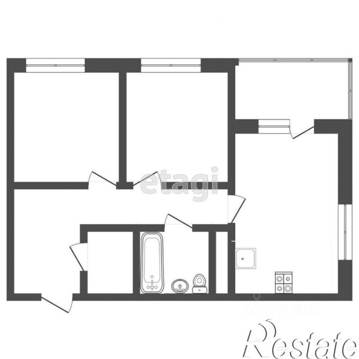 2-комн квартира Дамбовская улица, 27 к1,  д. 27 к1