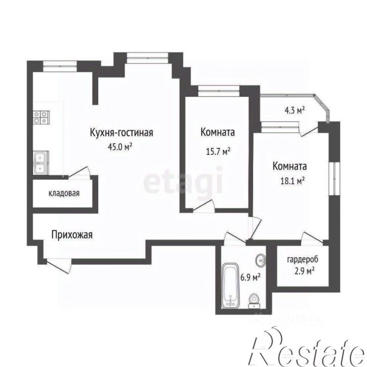 3-комн квартира улица Максима Горького, 68 к1,  д. 68 к1