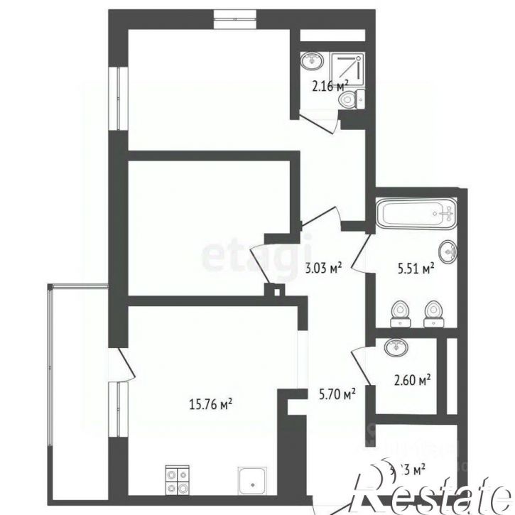 2-комн квартира Краснооктябрьская улица, 10,  д. 10
