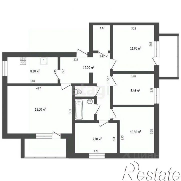 5-комн квартира улица Беляева, 31,  д. 31