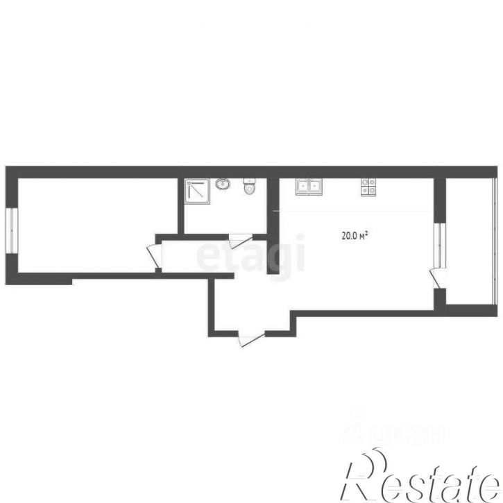 1-комн квартира улица Пожарных и спасателей, 5,  д. 5