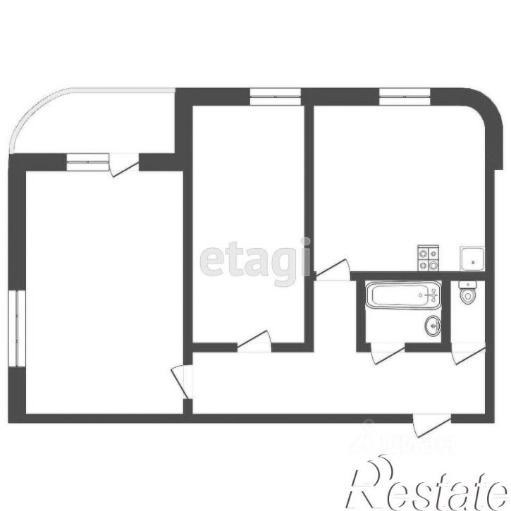 2-комн квартира Пролетарская улица, 111,  д. 111