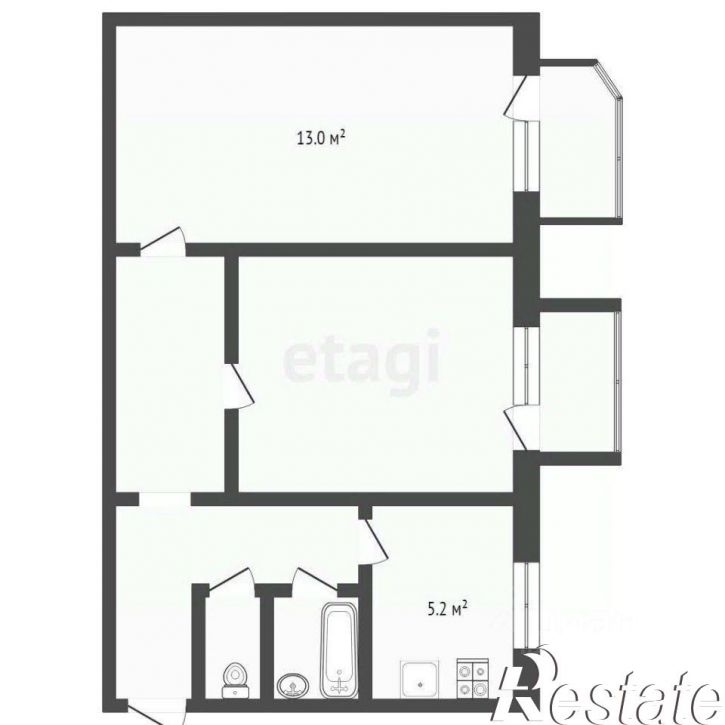 2-комн квартира проезд 9 Мая, 7/2,  д. 7/2