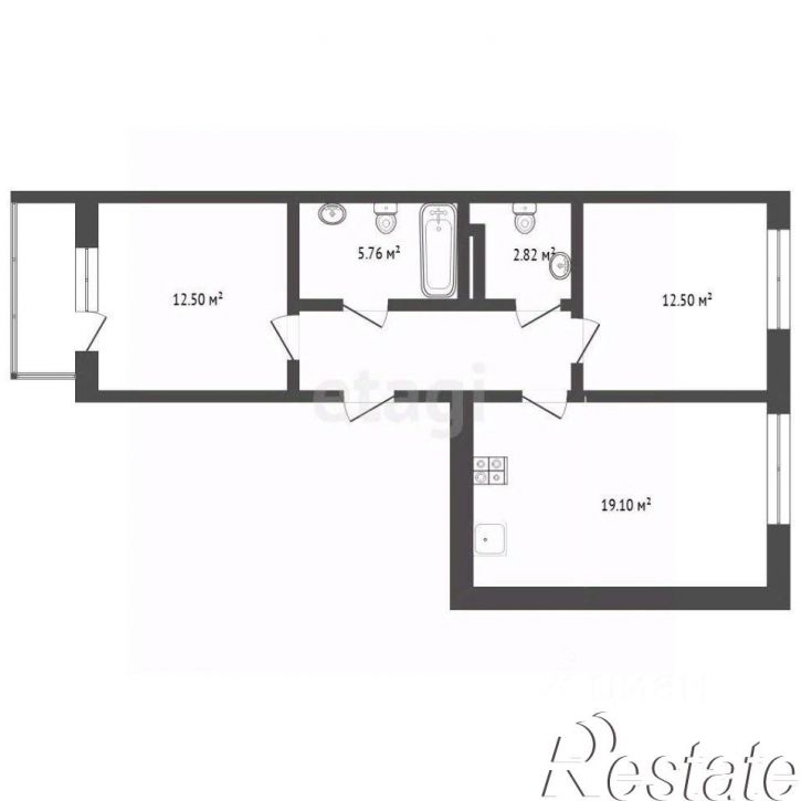 2-комн квартира улица Эрвье, 32 к1,  д. 32 к1
