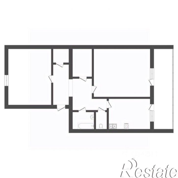 2-комн квартира улица Мельникайте, 48А,  д. 48А