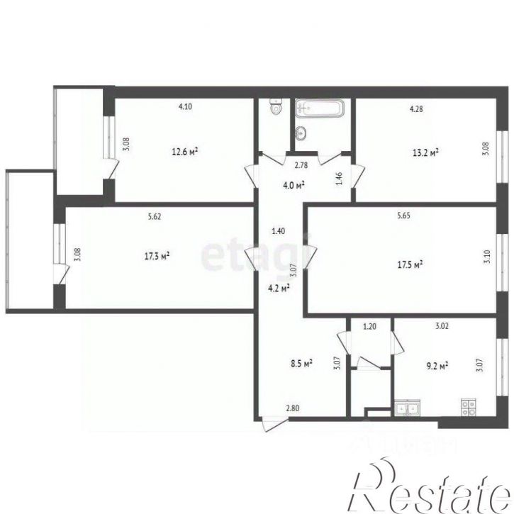4-комн квартира Широтная улица, 13Б,  д. 13Б