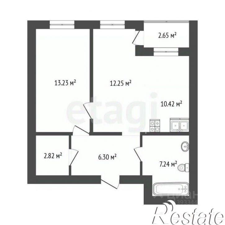 2-комн квартира улица Василия Севергина, 2 к1,  д. 2 к1