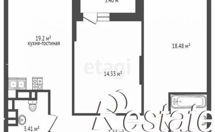 2-комн квартира улица Эрвье, 34 к1,  д. 34 к1