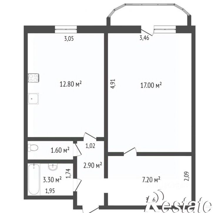 1-комн квартира улица Моторостроителей, 2 к2,  д. 2 к2