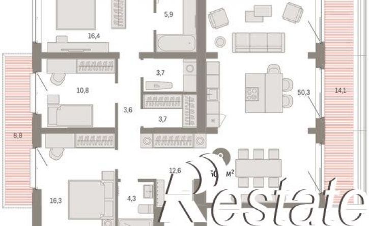 3-комн квартира в новом доме Минская улица, 92 к2,  д. 92 к2