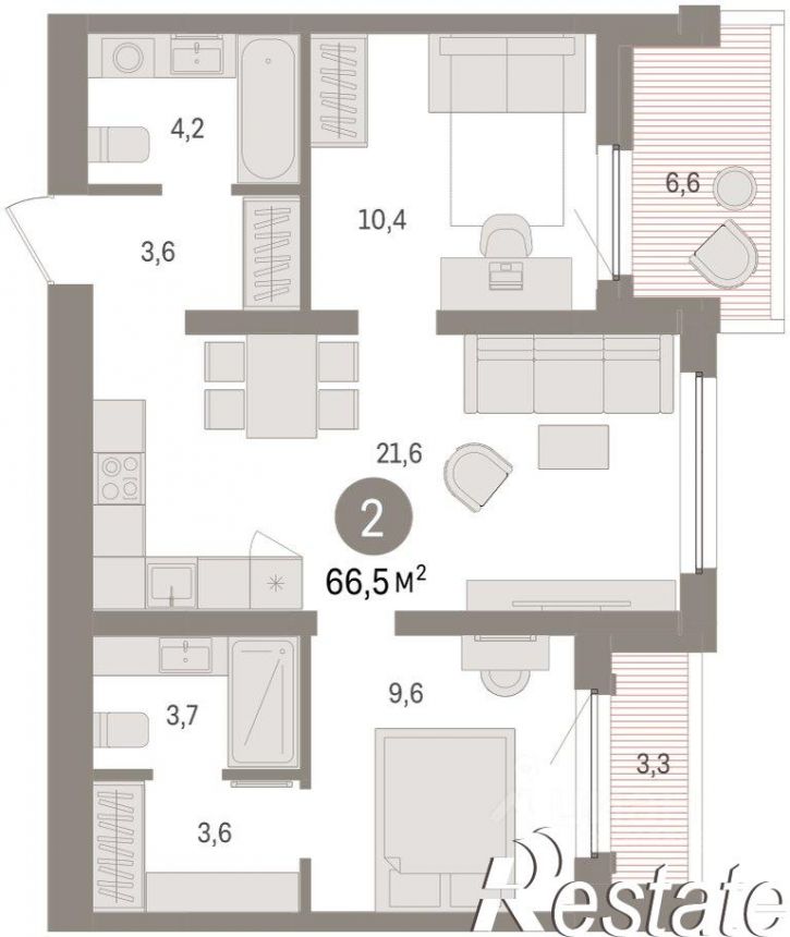 3-комн квартира в новом доме Мысовская улица, 26 к3,  д. 26 к3