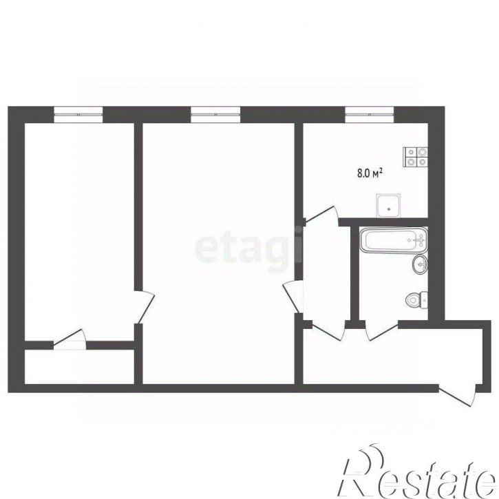 2-комн квартира улица Республики, 133,  д. 133