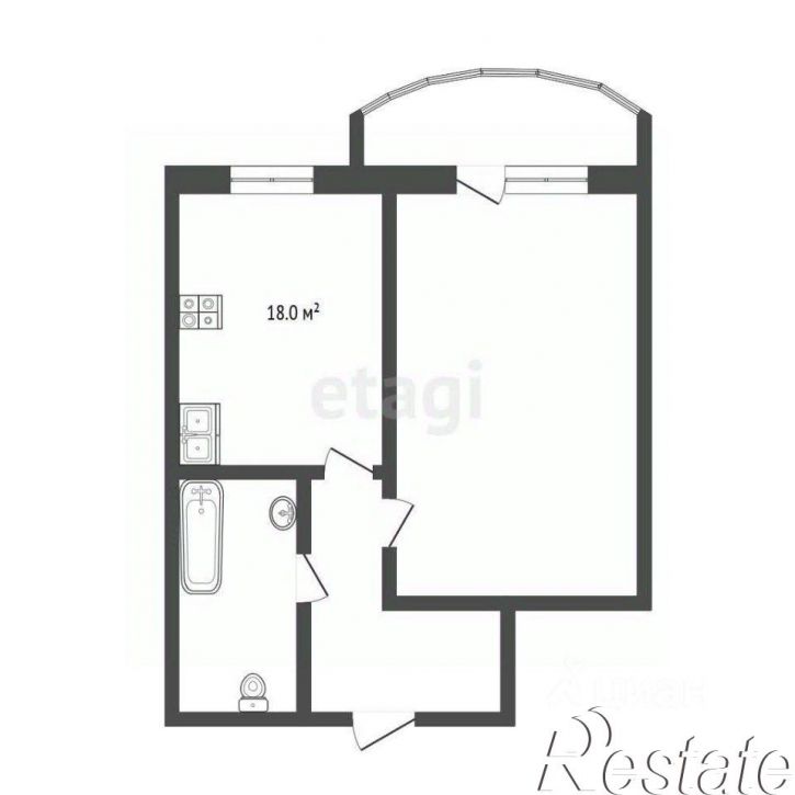1-комн квартира Беловежская улица, 19 к1,  д. 19 к1
