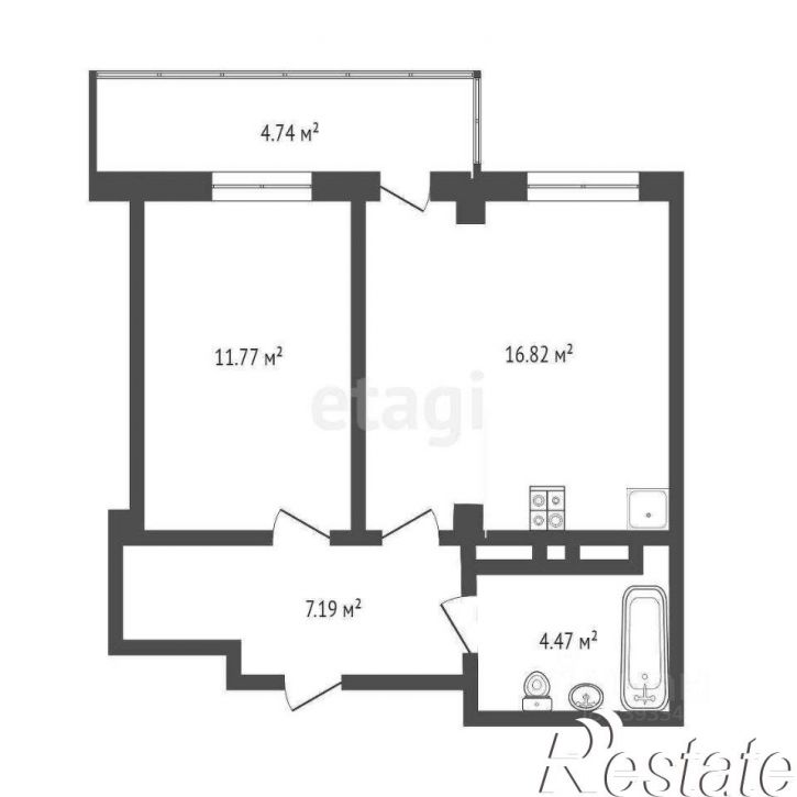 1-комн квартира улица Фёдора Достоевского, 18,  д. 18