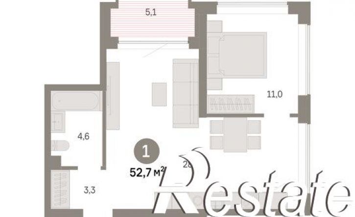 2-комн квартира в новом доме Причальная улица, 11,  д. 11