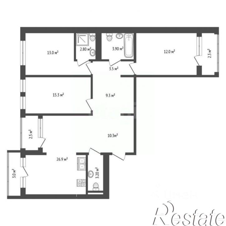 3-комн квартира улица Энергетиков, 42Б,  д. 42Б