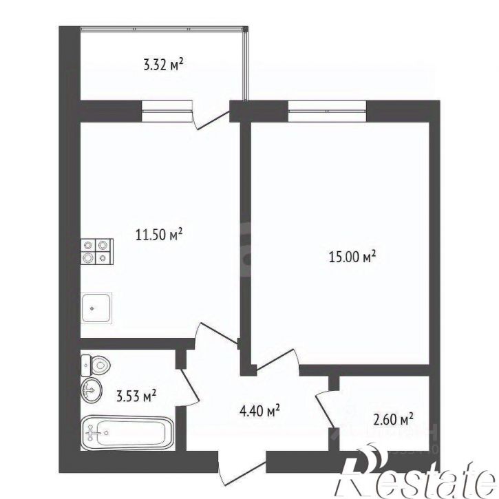 1-комн квартира Амурская улица, 39,  д. 39