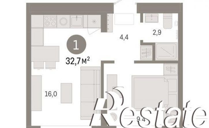 2-комн квартира в новом доме Томская улица, 52 к5,  д. 52 к5