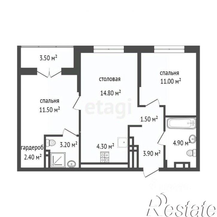 2-комн квартира улица Тимирязева, 8 к1,  д. 8 к1