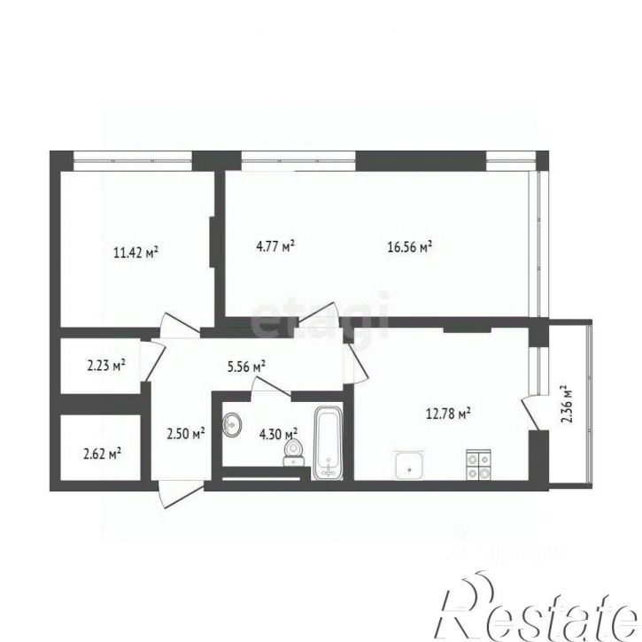 2-комн квартира улица Молодогвардейцев, 5 к1,  д. 5 к1