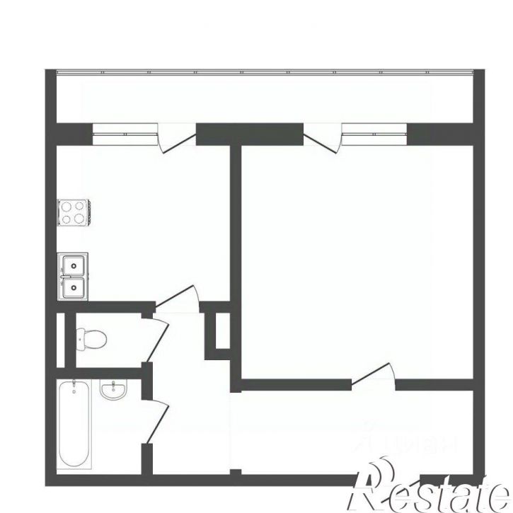 1-комн квартира улица Муравленко, 35А,  д. 35А