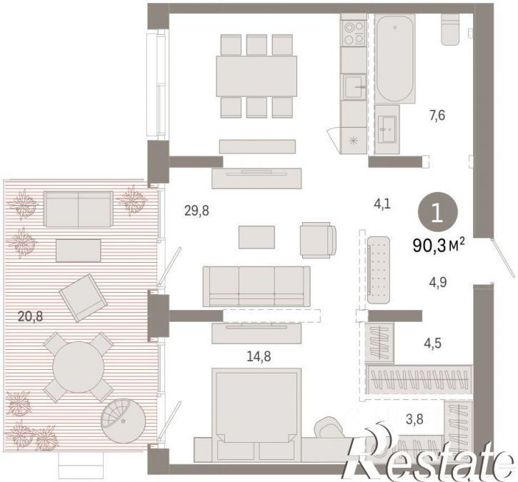 2-комн квартира в новом доме Минская улица, 92 к2,  д. 92 к2