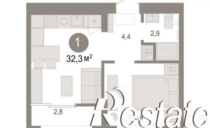 2-комн квартира в новом доме Томская улица, 52 к5,  д. 52 к5