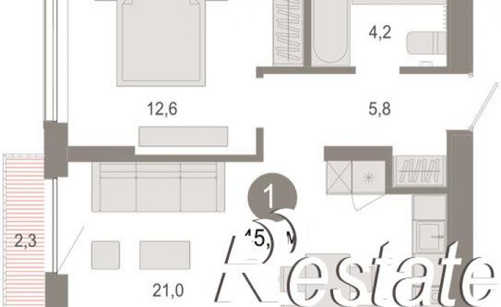 2-комн квартира в новом доме Томская улица, 52 к5,  д. 52 к5