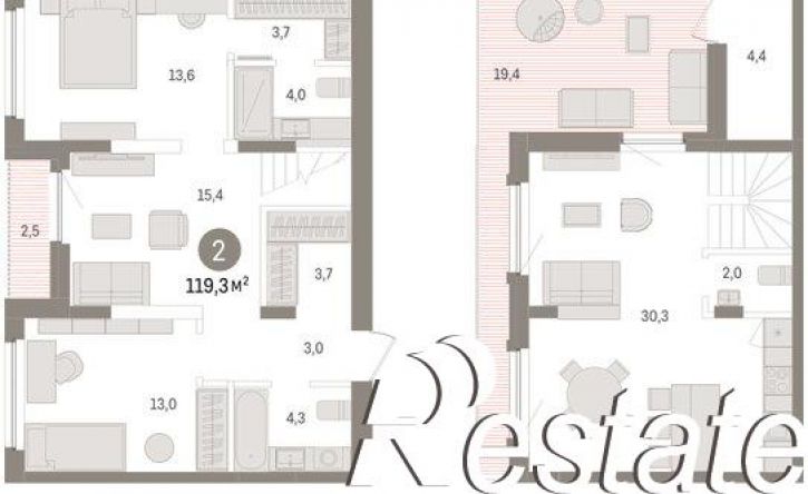 3-комн квартира в новом доме Мысовская улица, 26 к3,  д. 26 к3