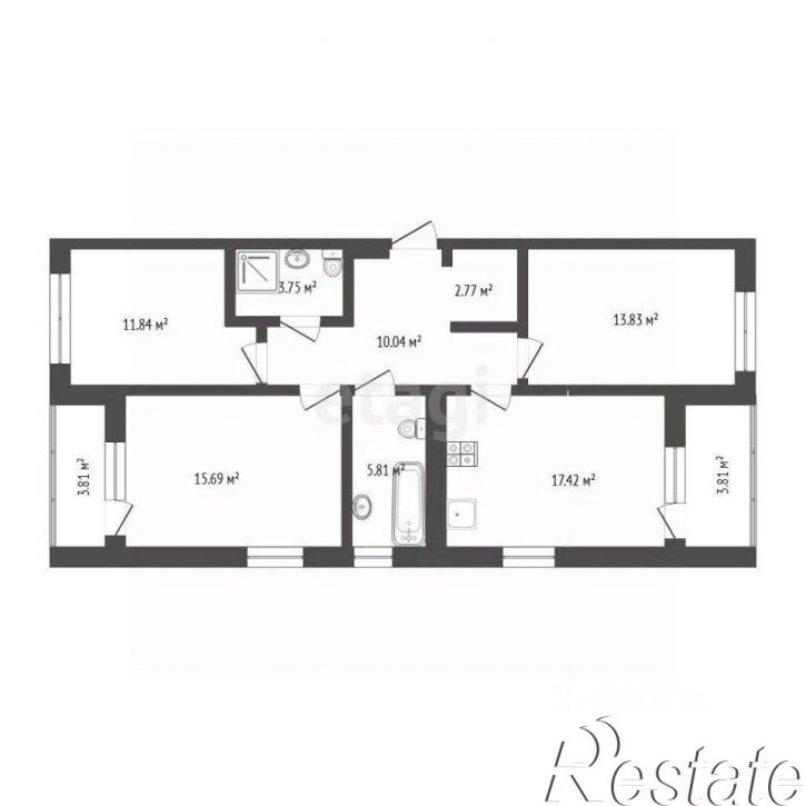 3-комн квартира Газопромысловая улица, 1 к2,  д. 1 к2