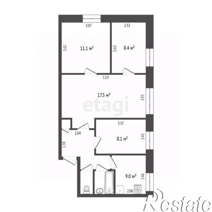 4-комн квартира проезд Геологоразведчиков, 22,  д. 22