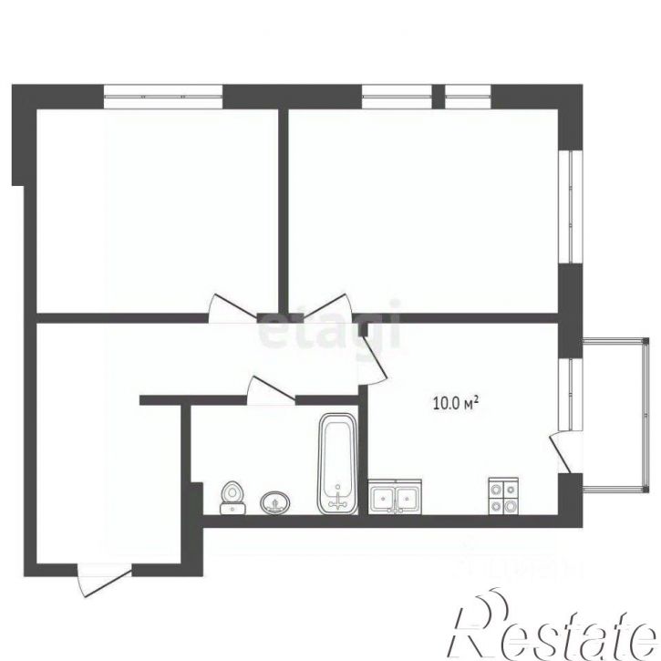 2-комн квартира Полевая улица, 117 к5,  д. 117 к5