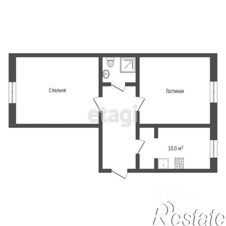 2-комн квартира улица Жуковского, 30,  д. 30