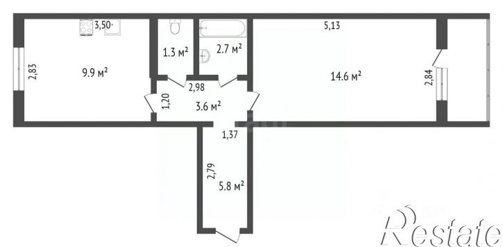 1-комн квартира улица Казачьи Луга, 4/2,  д. 4/2