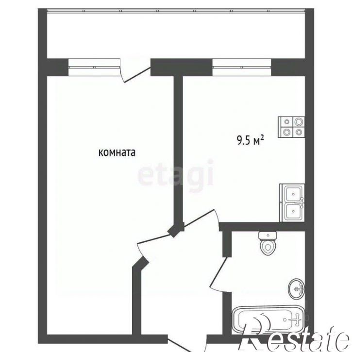 1-комн квартира улица Самарцева, 30,  д. 30