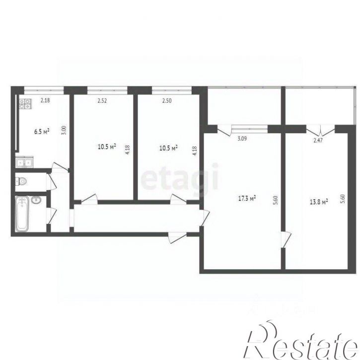 4-комн квартира улица Самарцева, 34,  д. 34