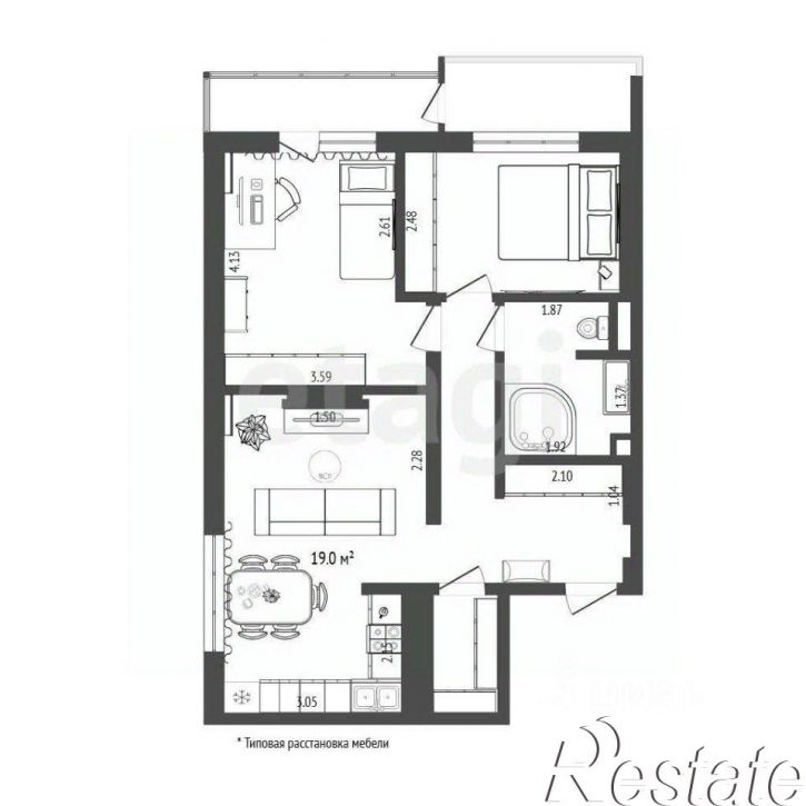 2-комн квартира улица Эрвье, 30 к4,  д. 30 к4