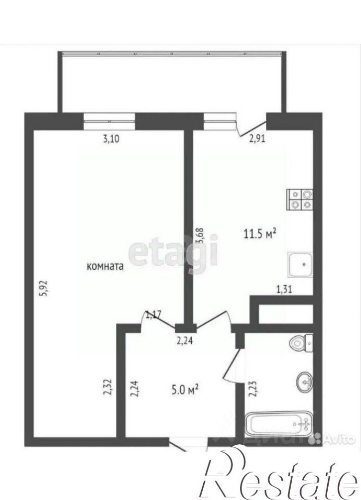 1-комн квартира улица Беляева, 33 к1,  д. 33 к1