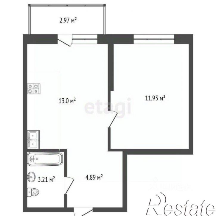 1-комн квартира в новом доме улица Андрея Кореневского, 3 к2,  д. 3 к2