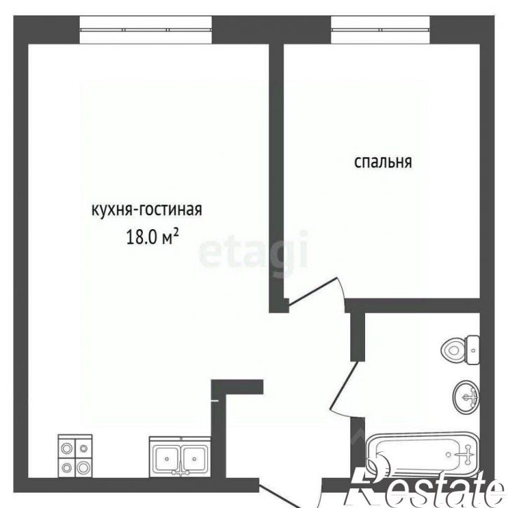 1-комн квартира Лесопарковая улица, 1 к1,  д. 1 к1