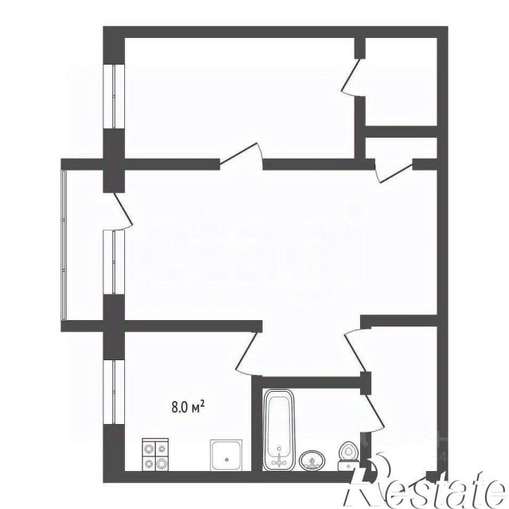 2-комн квартира Полевая улица, 36,  д. 36