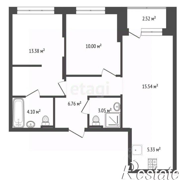 3-комн квартира улица Новосёлов, 102,  д. 102