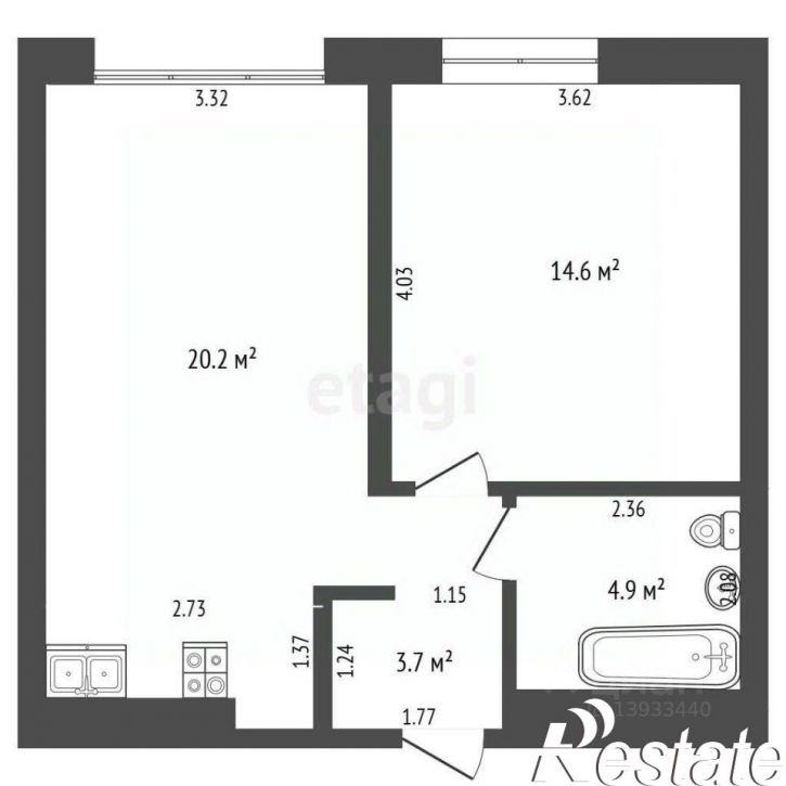 1-комн квартира улица Николая Машарова, 8,  д. 8